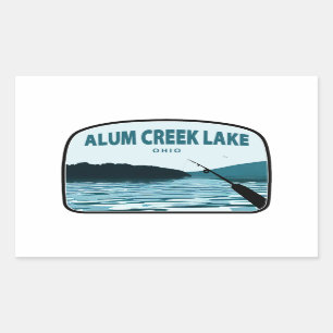 Alum Creek Lake Ohio Gevist Rod Rechthoekige Sticker