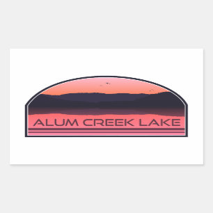 Alum Creek Lake Ohio Red Sunrise Rechthoekige Sticker