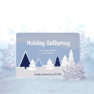 Aluminium Arbres Fantaisistes en Hiver Invitation de Feuille