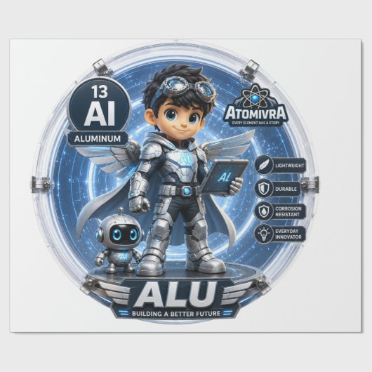 Aluminium ATOMIVRA Cadeaupapier (Vlak)