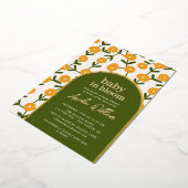 Aluminium Bébé En Fleur Douche Invitation Foil Invitation (Rotation)