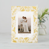 Aluminium Carte de vœux de Noël à feuillage persistant en ca (Debout devant)