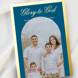 Aluminium Carte de vœux de Noël moderne religieuse en feuill
