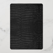 Aluminium Carte de vœux Joyeuses Fêtes en cuir de crocodile  (Verso)