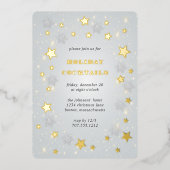 Aluminium Ciel de Noël étoilé | Invitation en papier d'alumi (Recto)