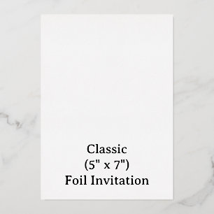 Aluminium Créez Votre Propre Invitation en Feuille d'Argent