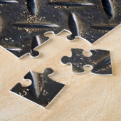 Aluminium Donker: Rhombus Shape Design Legpuzzel (Zijkant)