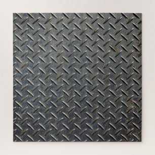 Aluminium Donker: Rhombus Shape Design Legpuzzel