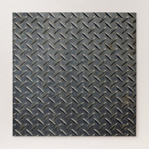 Aluminium Donker: Rhombus Shape Design Legpuzzel