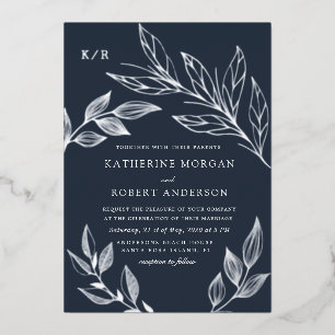 Aluminium élégante invitation de mariage en feuille luxueuse