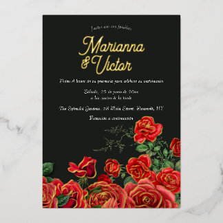 Aluminium Élégante Invitation de Mariage en Papier d'Alumini