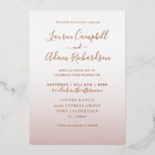 Aluminium Élégante invitation de mariage en papier d'alumini