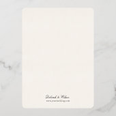 Aluminium Floral monogrammé en Arch cadre Foil Invitation (Verso)