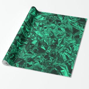 Aluminium Folie Design in Blauwgroen Cadeaupapier