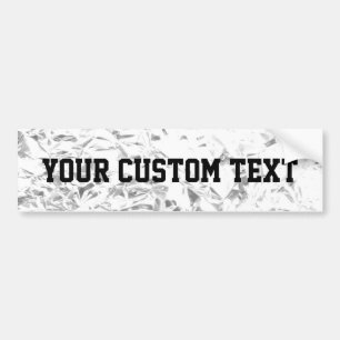 Aluminium Folie Design Silver Color Bumpersticker