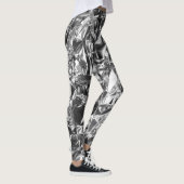 Aluminium Folie Design Silver Color Leggings (Rechts)