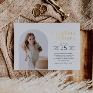 Aluminium Invitation anniversaire photo en forme d'arche Pay