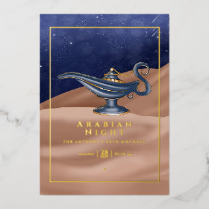 Aluminium Invitation d'anniversaire arabe en feuille d'alumi