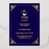 Aluminium Invitation de luxe en feuille d'or pour la fête de (Recto)