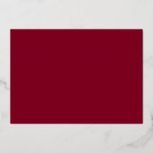 Aluminium Invitation de mariage classique en burgundy avec f (Verso)