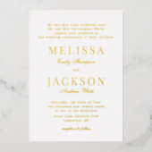 Aluminium Invitation de mariage classique raffinée en feuill (Recto)