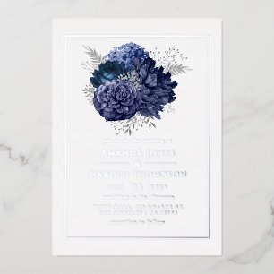 Aluminium Invitation de mariage en feuille d'aluminium flora