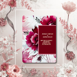 Aluminium invitation de mariage en feuille d'aluminium rose