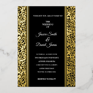 Aluminium Invitation de mariage en feuille de vigne