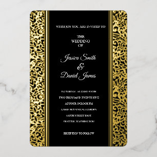 Aluminium Invitation de mariage en feuille de vigne