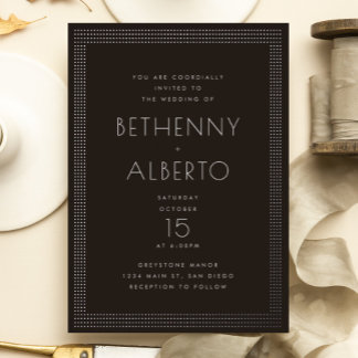 Aluminium Invitation de mariage en feuille métallique Punk R