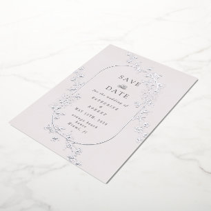 Aluminium Invitation de mariage en feuille métallisée à moti