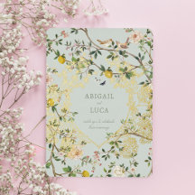 Invitation de mariage en feuille métallisée à moti