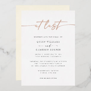 Aluminium Invitation de mariage en feuille métallisée « At L