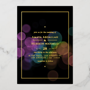 Aluminium Invitation de mariage en papier d'aluminium à effe