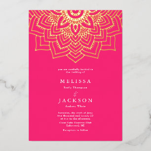 Aluminium Invitation de mariage en papier d'aluminium mandal