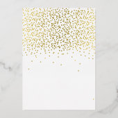Aluminium Invitation de mariage en typographie dorée avec fe (Verso)