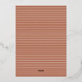 Aluminium invitation de mariage en typographie manuscrite vé (Verso)