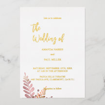 Invitation de mariage Minimal Floral Rustique en f