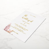 Aluminium Invitation de mariage Minimal Floral Rustique en f (Rotation)
