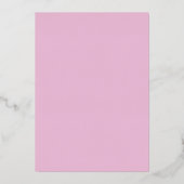 Aluminium Invitation de mariage Rose Fuchsia en véritable fe (Verso)