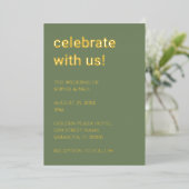 Aluminium Invitation de mariage simple en feuille d'aluminiu (Debout devant)