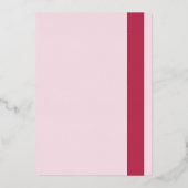 Aluminium Invitation de mariage simple moderne en feuille d' (Verso)
