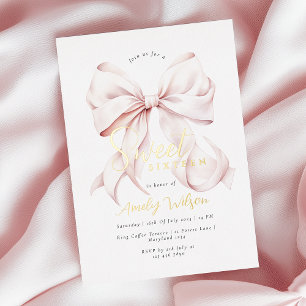 Aluminium Invitation en feuille brillante pour les 16 ans de