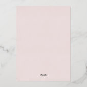 Aluminium Invitation en feuille brillante pour les 16 ans de (Verso)