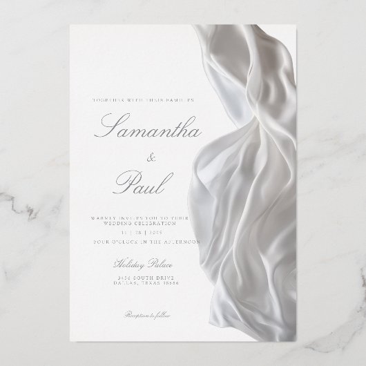 Aluminium Invitation en feuille d'aluminium (Recto)