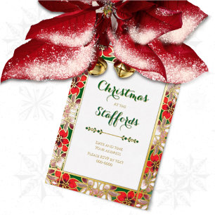 Aluminium Invitation en feuille d'aluminium avec poinsettia
