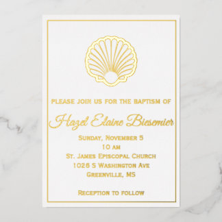 Aluminium Invitation en feuille d'aluminium bordée de coquil
