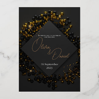 Aluminium Invitation en feuille d'aluminium pailletée avec b