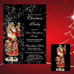 Aluminium Invitation en feuille d'aluminium Père Noël vintag