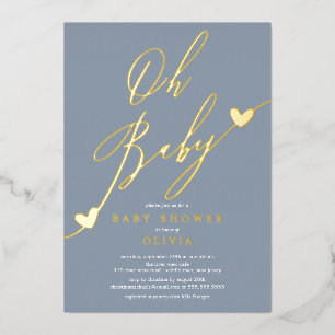 Aluminium Invitation en feuille d'aluminium pour Baby Shower